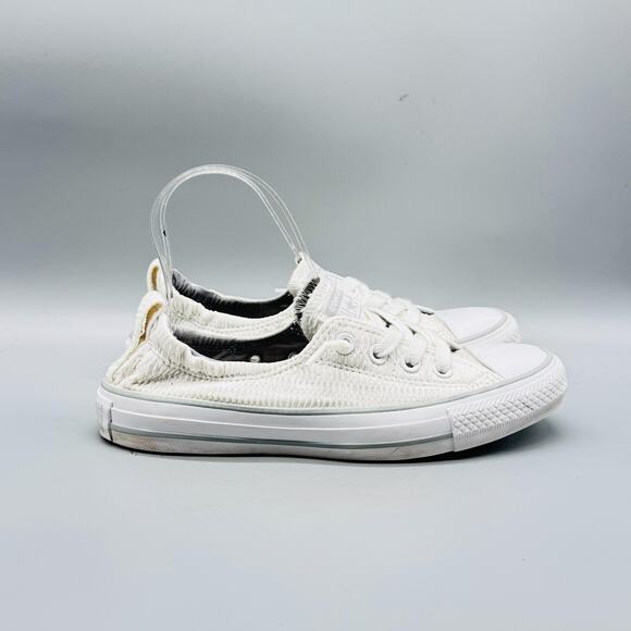 Converse Shoes Womens 7 White Chuck Taylor All Star Shoreline Slip On Sneakers - Picture 1 of 12